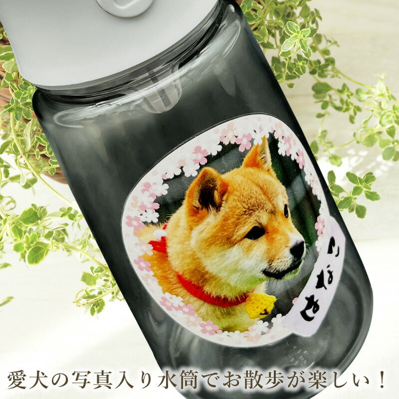 写真入り 名入れ ペット水筒 プレゼント ボトル 名前入り ペット 水筒 うちの子 写真 オリジナル グッズ 愛犬 犬 猫 おしゃれ ペットオリジナルグッズ プリント 印刷 印字 持ち運び 男性 女性 ギフト 550 ml PSYN-118
