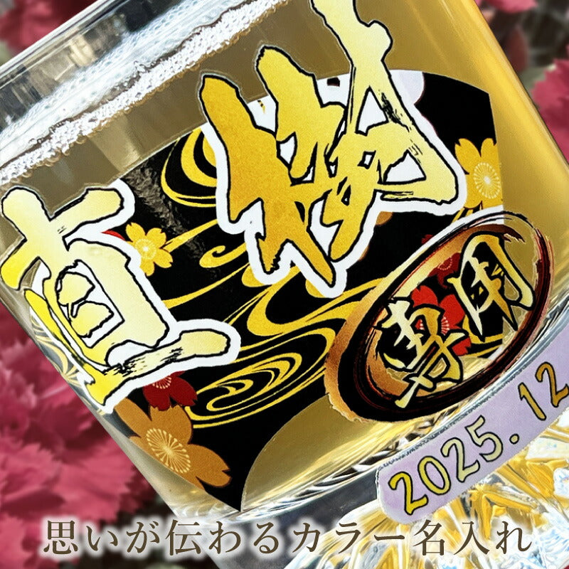 ロックグラス 名入れ プレゼント 食洗器 対応 名前入り プリント 印刷 コップ ビアグラス おしゃれ ビールグラス 父の日 母の日 還暦祝い 退職 誕生日 結婚祝いカラー 男性 女性 バースデー ギフト 日本製 マイグラス 焼酎 コーヒー 紅茶 200 ml 背景/イラスト入り PI44